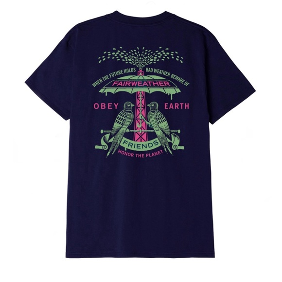 OBEY FAIRWEATHER FRIENDS CLASSIC T-SHIRT - Size Medium - Picture 3 of 6
